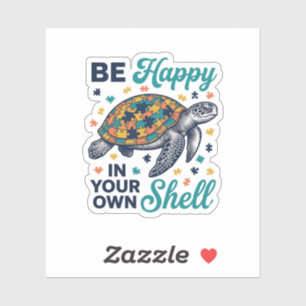 Be Happy In Your Own Shell Turtle Shirt Design_1