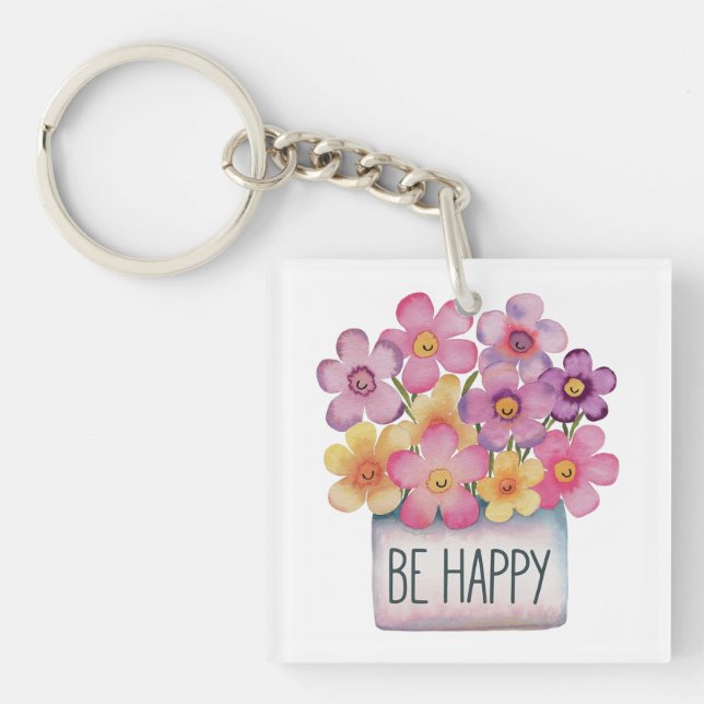 Be Happy Keychain (Front)