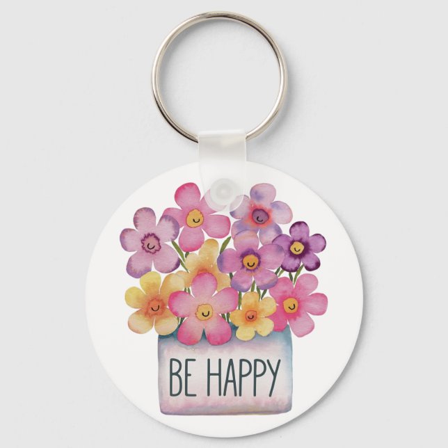 Be Happy Keychain (Front)