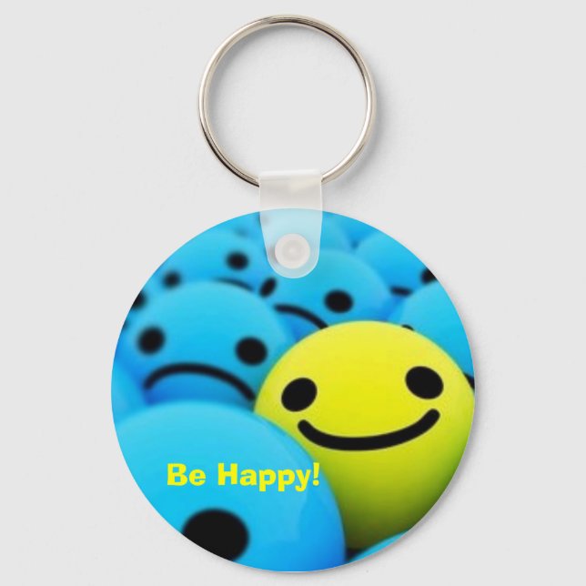 Be Happy! Keychain (Front)