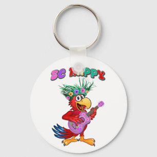 BE HAPPY KEYCHAIN