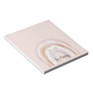 Be Happy Rainbow with Eyelashes Notepad