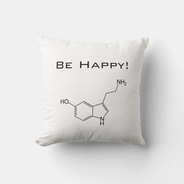 Be Happy! Serotonin Pillow (Front)
