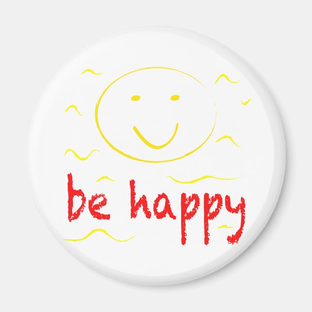 be happy smilies magnet (Front)