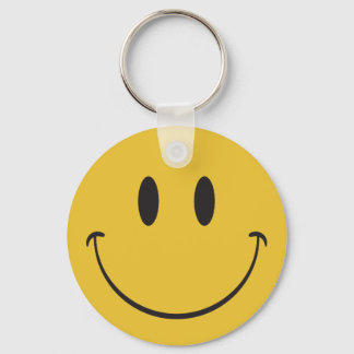 Be happy smiling emoji keychain