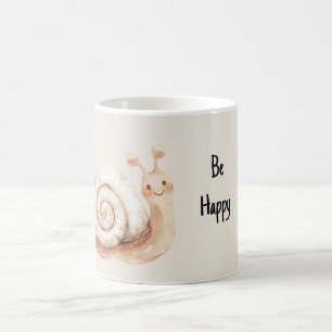 Be Happy Snail Coffee Mug