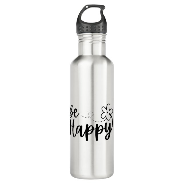  Be Happy Spring Summer   710 Ml Water Bottle (Front)