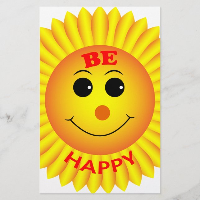 Be Happy Stationery (Front)