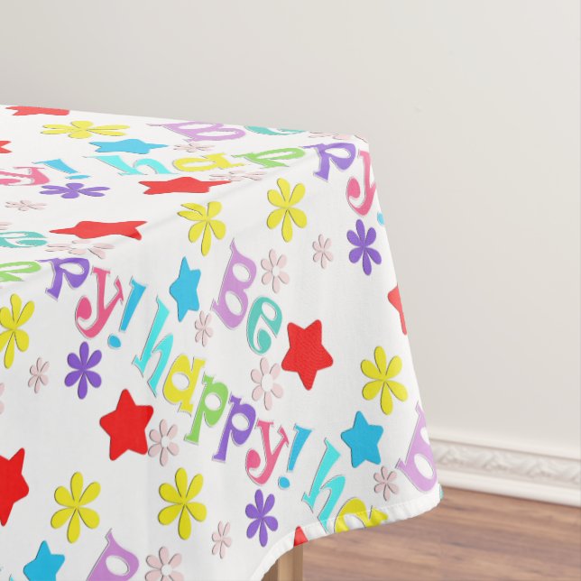 Be happy! tablecloth (In Situ)