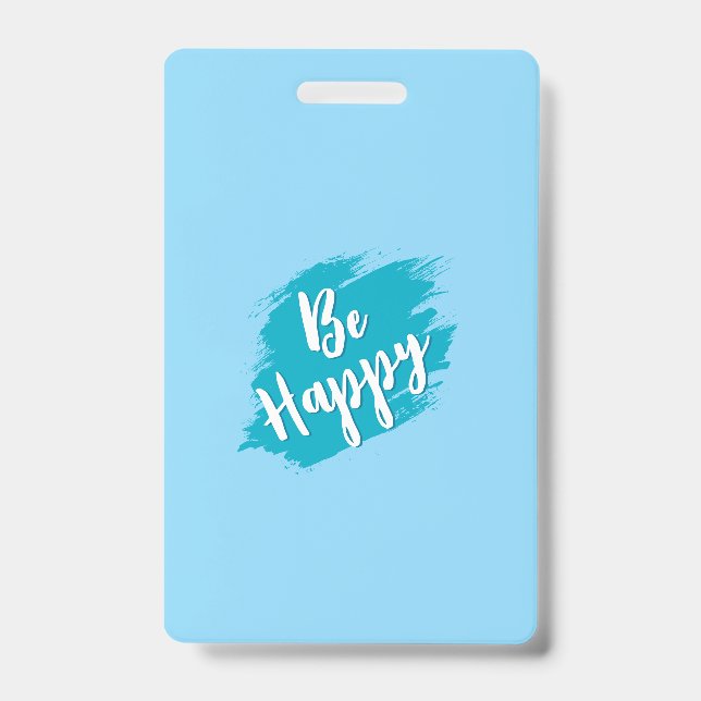 be happy text badge (Front)