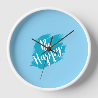 be happy text clock