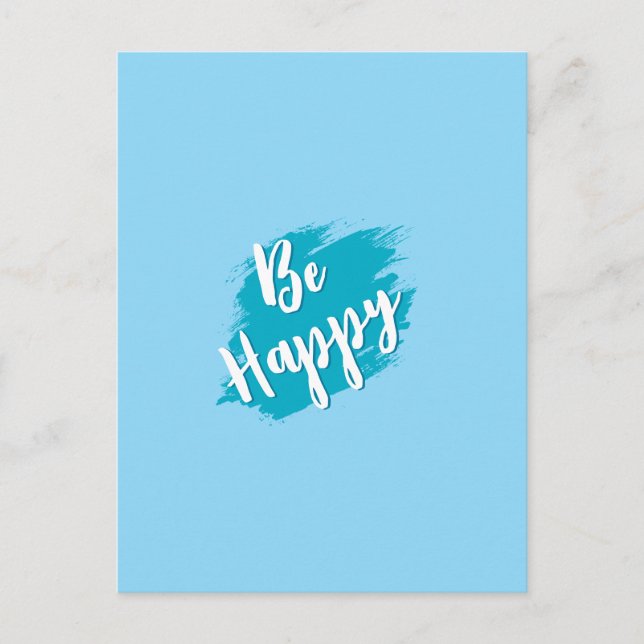 be happy text holiday postcard (Front)