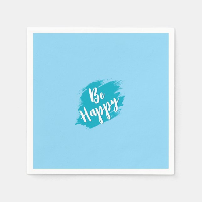be happy text napkin (Front)