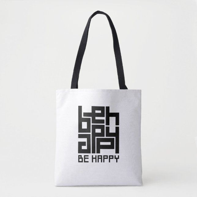 Be happy tote bag (Front)