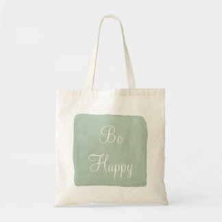 Be Happy Watercolor Tote Bag