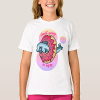 Be Happy with Cute Dolphin and Sprinkle Pink Dough