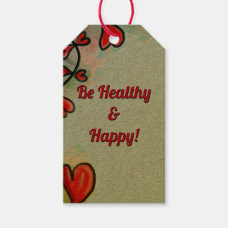 Be Healthy and Happy Sky Gift Tag