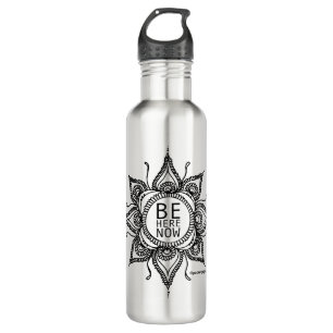 Be Here Now Mandala Stainless Steel Water Bottle