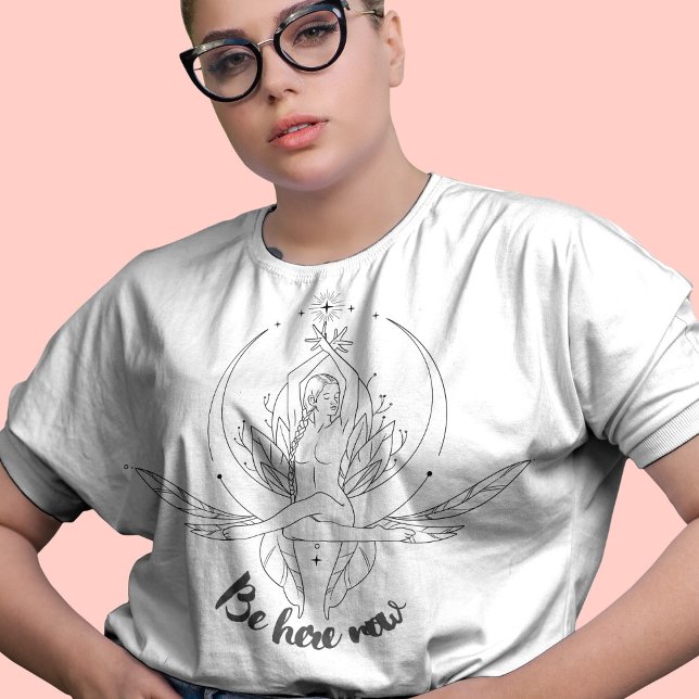 Be Here Now Ram Dass Mindfulness Quote Design T-Shirt (Creator Uploaded)