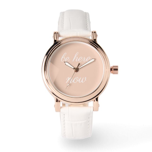 Be Here Now Watch – Minimalist Mindfulness Present (Front)