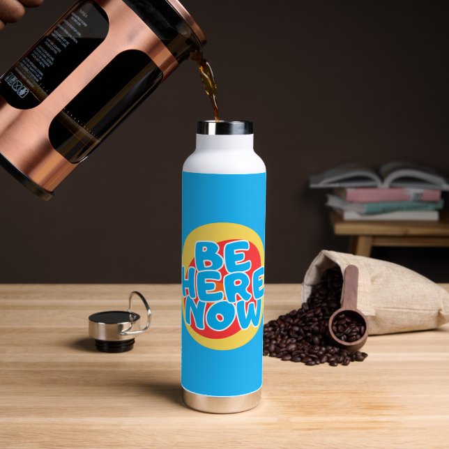 Be Here Now Water Bottle (Coffee (Rotated))