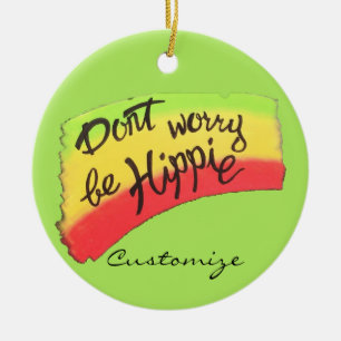 Be Hippie Thunder_Cove Ceramic Ornament