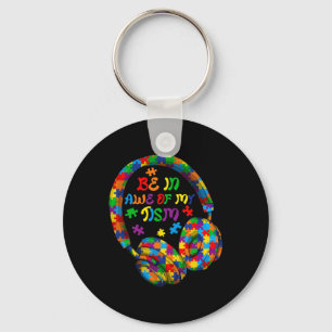 Be In Awe Of My tism Autism Awareness Month Puzzle Keychain