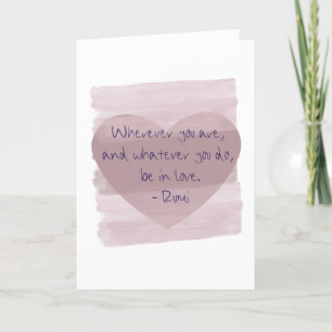 Be in Love Rumi Card