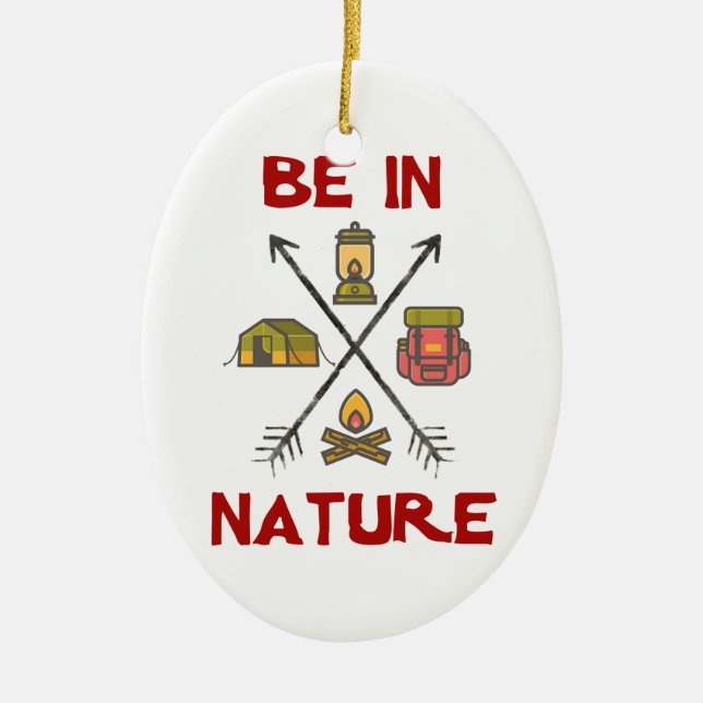 Be In Nature Ceramic Ornament (Front)