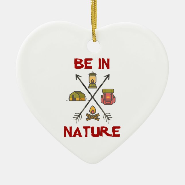 Be In Nature Ceramic Ornament (Front)