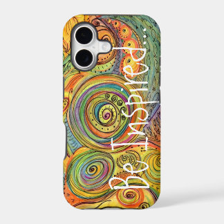 "Be Inspired" Colorful Doodle iPhone 11 case