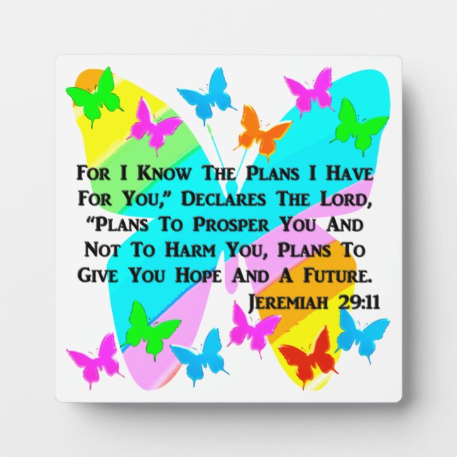 BE INSPIRED JEREMIAH 29:11 PLAQUE (Front)