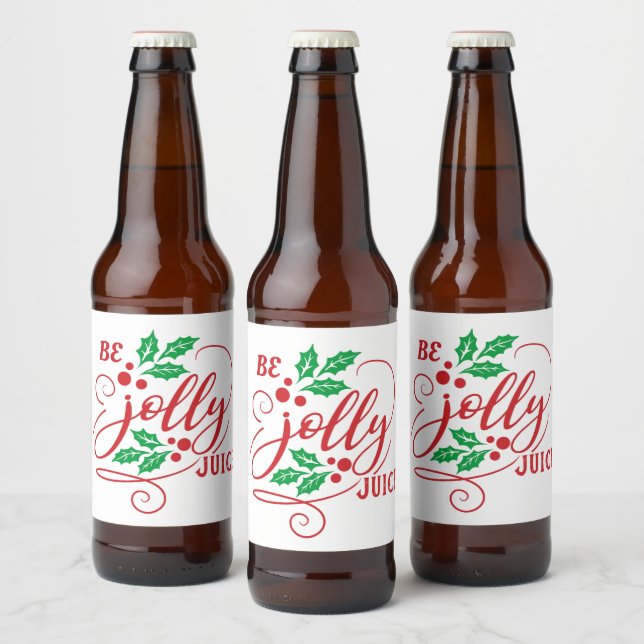 Be Jolly Juice Christmas Cheer Beer Bottle Beer Bottle Label (Bottles)