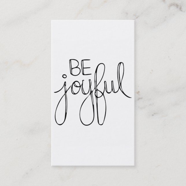 Be Joyful Business Card (Front)