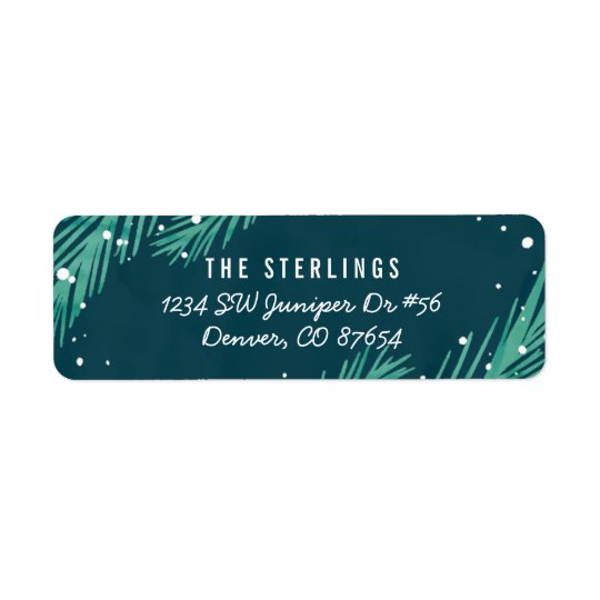 Be Joyful Christmas Address Label | Snow & Pines
