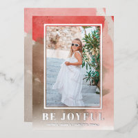 Be Joyful Christmas Photo Rose Silver