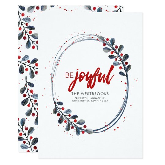 Be Joyful Modern Holiday Card