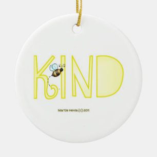 Be Kind - A Positive Word Ceramic Ornament