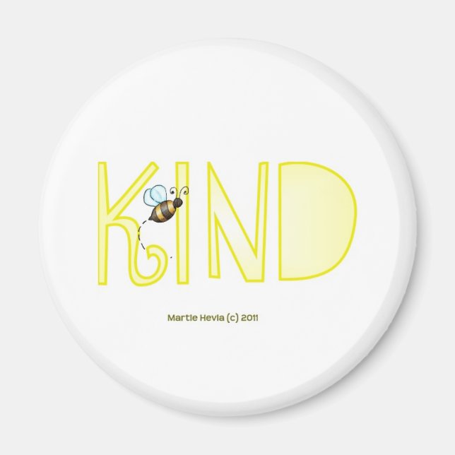 Be Kind - A Positive Word Magnet (Front)