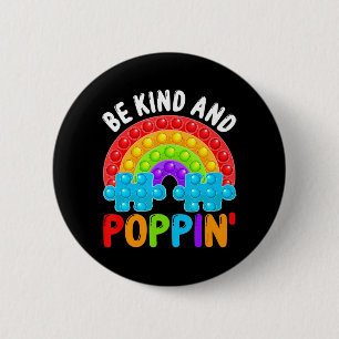 Be Kind And Poppin' Autism Awareness Rainbow Pop I 2 Inch Round Button