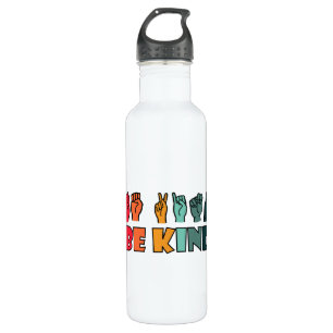 Be Kind ASL American Sign Language 710 Ml Water Bottle