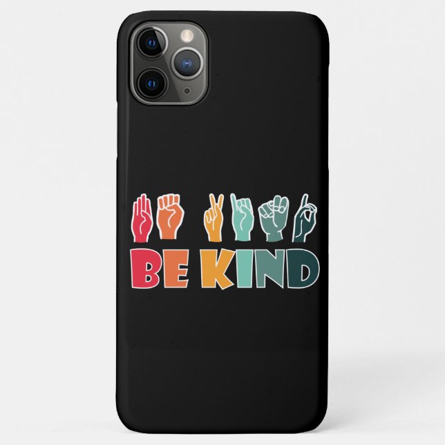 Be Kind ASL American Sign Language Case-Mate iPhone Case (Back)