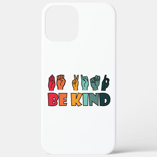 Be Kind ASL American Sign Language Case-Mate iPhone Case (Back)