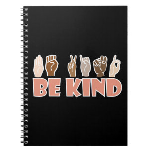 Be Kind ASL American Sign Language Notebook
