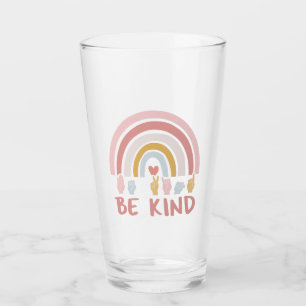 Be Kind ASL III - American Sign Language Glass