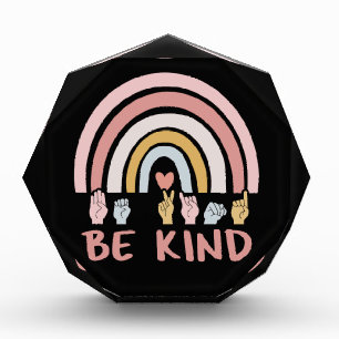 Be Kind ASL III - American Sign Language Photo Block