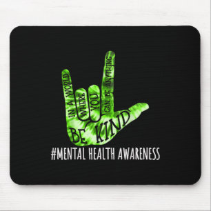 Be Kind Asl Love Sign Language Hand Mental Health  Mouse Pad