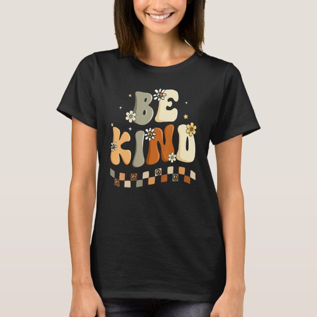 Be Kind ASL Sign Language Inspirational Teacher Ki T-Shirt (Front)