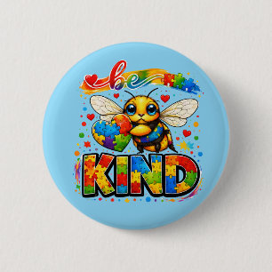 Be Kind Autism Awareness 2 Inch Round Button