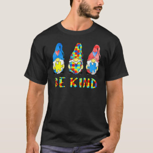 Be Kind Autism Awareness Gnomes Kids 3 T-Shirt